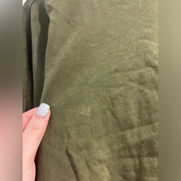 Forever 21 Washed Green Batwing Style Long Sleeve Crop Oversized Medium - Picture 2 of 6